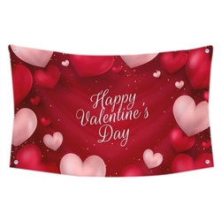 Love of Happy Valentine's Day Flag Banner