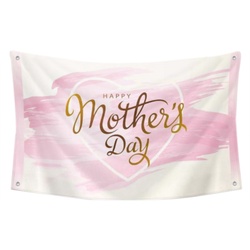 Pink of Happy Mother's Day Flag Banner