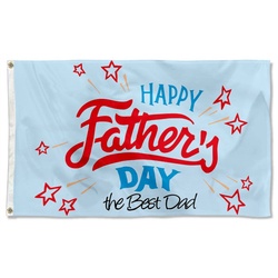 The Best Dad of Happy Fathers Day Flag Banner