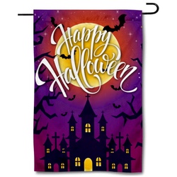 Happy Halloween Garden Flag Banner