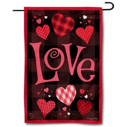 Hearts of Love Valentine's Day Garden Flag Banner