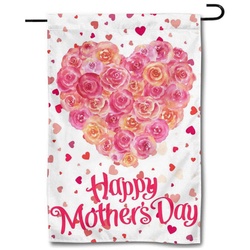 Love Flowers of Happy Mothers Day Garden Flag Banner