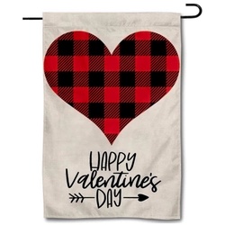 Love Square of Happy Valentine's Day Garden Flag Banner