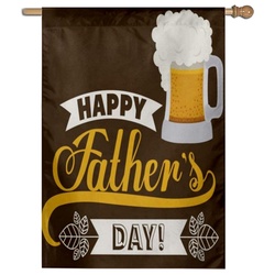 Beer of Happy Father's Day House Flag Banner