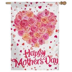 Love Flowers of Happy Mothers Day House Flag Banner