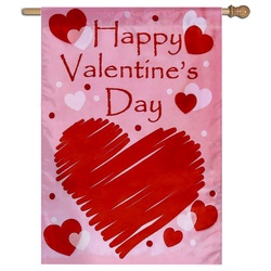 Love of Happy Valentines Day House Flag Banner