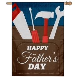 Work of Happy Fathers Day House Flag Banner