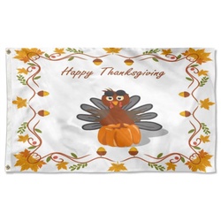 Happy Thanksgiving Day Flag Banner 07