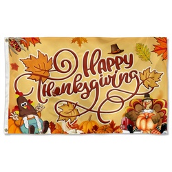 Thanksgiving Day Flag Banner 04