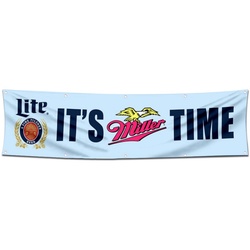 Beer Garage workshop for Miller Lite Flag 2x8 Feet