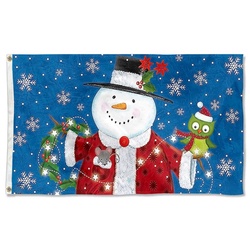 Christmas Snowman Flag Banner