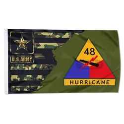 US Army 48th Armored Division Armadillo Flag Banner camouflage