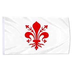 Florence Plain with Lily Shown at City Hall Flag Banner