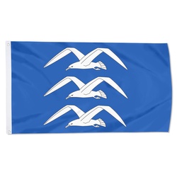 Municipality of Haugesund in The County of Rogaland Flag Banner