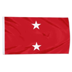 A United States Marine Corps major general Flag Banner