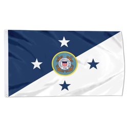 The Commandant of the United States Coast Guard Flag Banner