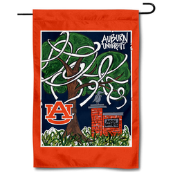 Auburn Campus Magnolia Lane Collegiate Garden Flag Banner