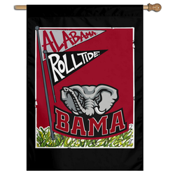Alabama Campus Magnolia Lane Collegiate House Flag Banner