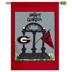 UGA Campus Magnolia Lane Collegiate House Flag Banner