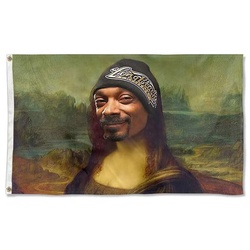 Snoop Dogg Mona Lisa Jesus Style Flag Banner
