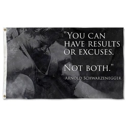 Arnold Schwarzenegger Inspirational Motivational Flag Banner
