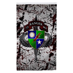 75 Th Ranger Regiment Splatter Flag Banner