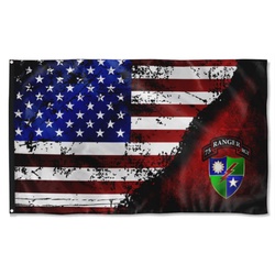 75Th Ranger Regiment Stars and Stripes  Flag Banner