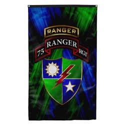 75Th Tabbed Regimental Flag Banner