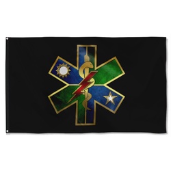 Ranger Regiment Medical Black Flag Banner