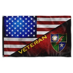 Ranger Regiment Stars and Stripes Veteran Flag Banner