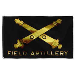 Field Artillery Black Flag Banner