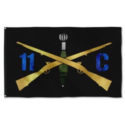 11C Mortarman Flag Banner