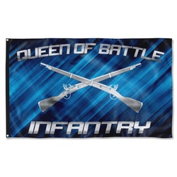 Infantry Queen Of Battle V2 Flag Banner