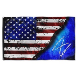Queen Of Battle Stars And Stripes Flag Banner