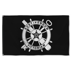 Logistics Branch Black And White Flag Banner