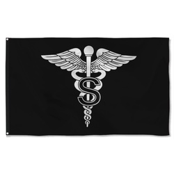 Medical Specialist Corps Black And White Flag Banner