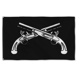 Military Police Branch Black And White Flag Banner