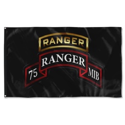75Th Mib Tabbed Black Flag Banner