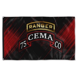 Cema Tabbed Scroll 75Th Ranger Regiment  Flag Banner