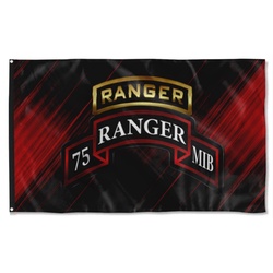 Mib Tabbed Scroll 75Th Ranger Regiment Flag Banner
