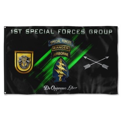 1St Special Forces Group Tabbed  Flag Banner