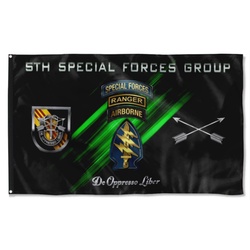 5Th Special Forces Group Tabbed Flag Banner