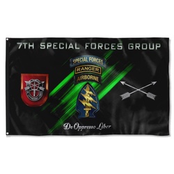 7Th Special Forces Group Tabbed Flag Banner