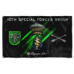 10Th Special Forces Group Tabbed Flag Banner