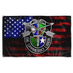 Ranger Special Forces US Flag Banner