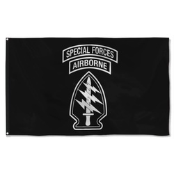 Special Forces Black And White Flag Banner