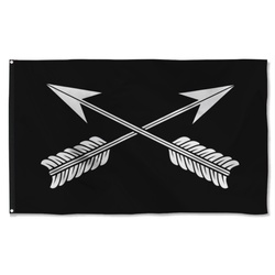 Special Forces Branch Black And White Flag Banner