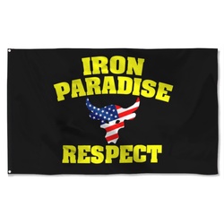 Iron Paradise Respect Outdoor Living Fitnes sport Flag Banner