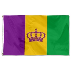 Mardi Gras Crown Flag Banner