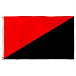 Red and Black Anarchist Flag Banner